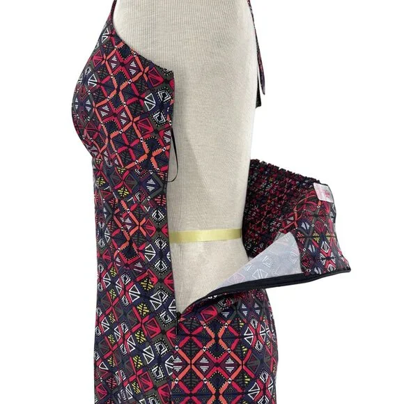 Krimson Klover women’s L‎ Sleeveless Halter Maxi Dress With Geometric Pattern - Picture 6 of 9